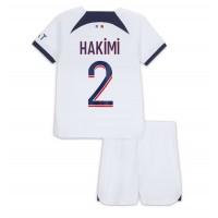 Billiga Paris Saint-Germain Achraf Hakimi #2 Barnkläder Borta fotbollskläder till baby 2023-24 Kortärmad (+ Korta byxor)